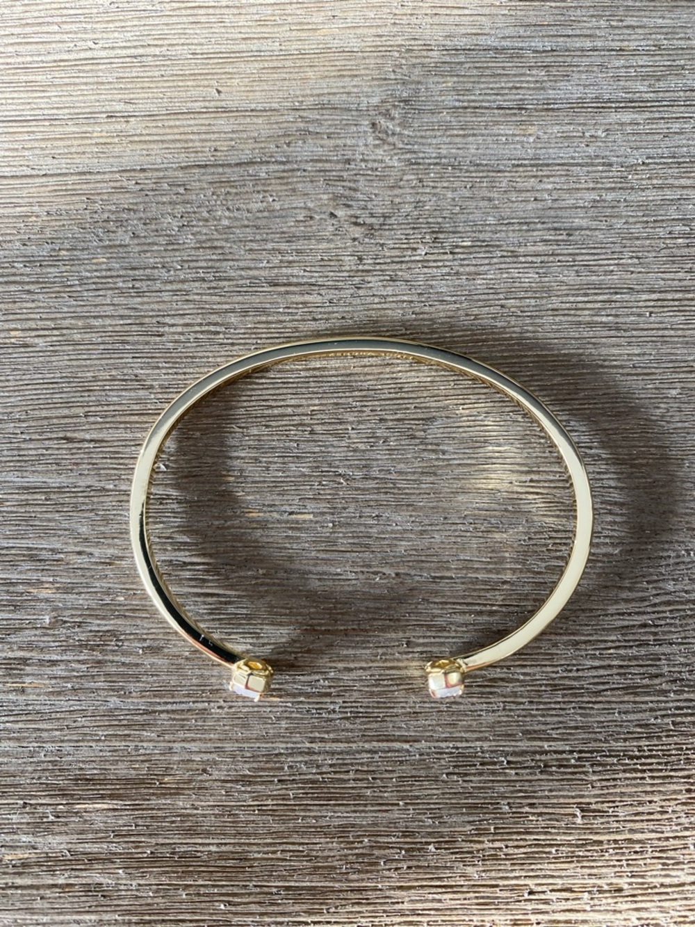 Kendra Scott Gold Open Cuff Bracelet with Crystal End Caps